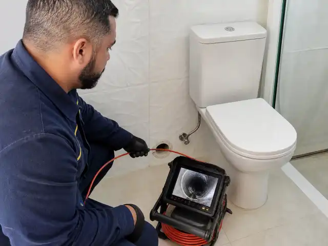 Inspeção do ramal compartilhado pela bateria de vasos do bloco